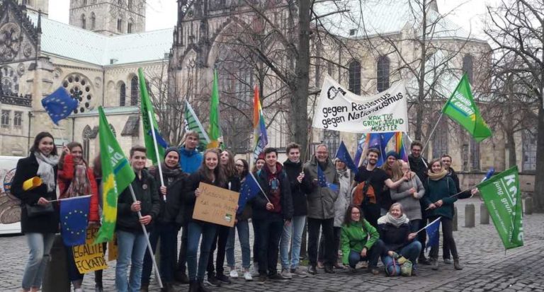 Protest gegen den Neujahrsempfang der AfD – 8000 Münsteraner demonstrieren für ein weltoffenes Münster